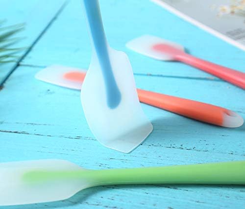 HiramWare Silicone Spatula Set of 4 - Heat Resistant Flexible Spatula 450F with Stainless Steel Core - Food Grade Premium Good Grip Kitchen Utensils - Seamless, Heavy Duty, BPA Free, Dishwasher Safe