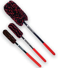 Wheel Woolies Car Detailing Brush Set - 3pc Car Wheel Brush Kit (18”, 12”, 12”) for Rims, Barrel, Spokes & Brake Dust | Soft No Scratch Rim Brush with Long Handle & Anti-Slip Grip | Made in USA