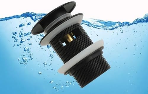 Matte Black Freestanding Bathtub Drain Stopper, Suitable for Most Bathtubs, Compatible with Drain Rough-in Kit