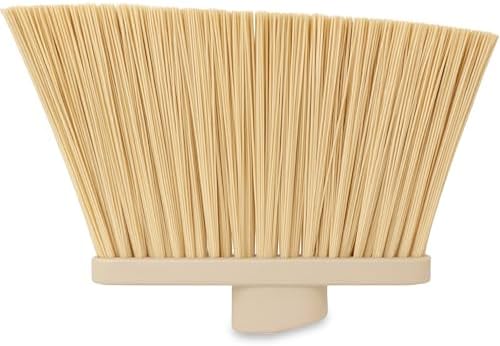 SPARTA Plastic Broom Head, Angled, Un-Flagged for Large Debris Indoor, Outdoor, Home, Restaurant, Lobby, Office, 12 Inches, Tan, (Pack of 12)