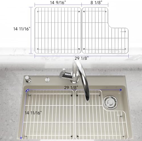 Sink Protector for Kohler K-6639-ST Whitehaven, Stainless Steel Sink Rack Replacement for Kohler Whitehaven Farmhouse Cairn K-6488/K-6489 Bottom Racks