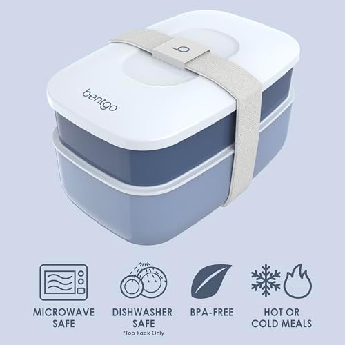 Bentgo Classic Stackable 3-Compartment Adult Bento-Style Lunch Box