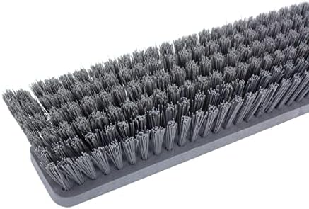 SPARTA 41891EC23 Omni Sweep Plastic Push Broom Head, Heavy Duty, Industrial Broom With Color Code System For Outdoor, Indoor, Garage, Concrete, Patio, Kitchen, Bathroom, 24 Inches, Gray, (Pack of 12)