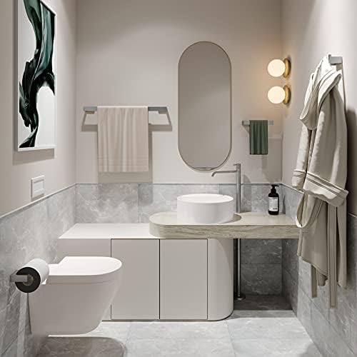 Fapully 8 Piece Bathroom Accessories Bathroom Hardware Set Brushed Nickel