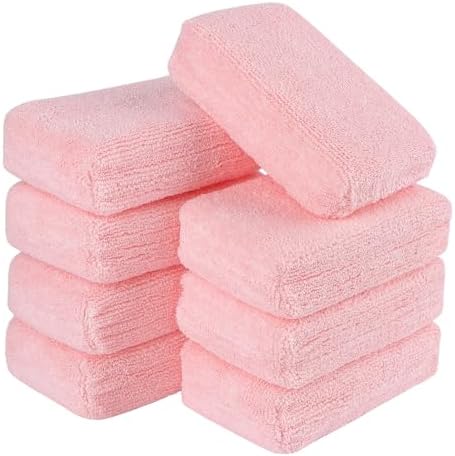AIDEA Microfiber Applicator Pads-8 Pack, Car Wash Sponge, Pink