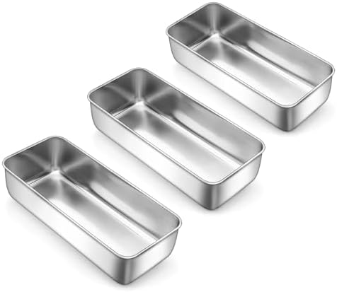 LIANYU 3 Pack 12 x 5 Inch Large Loaf Pans, Bread Pan Sets for Baking