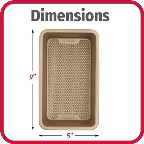 GoodCook BestBake Nonstick Textured Carbon Steel Loaf Pan, 9" x 5", Bronze (Pack of 2)