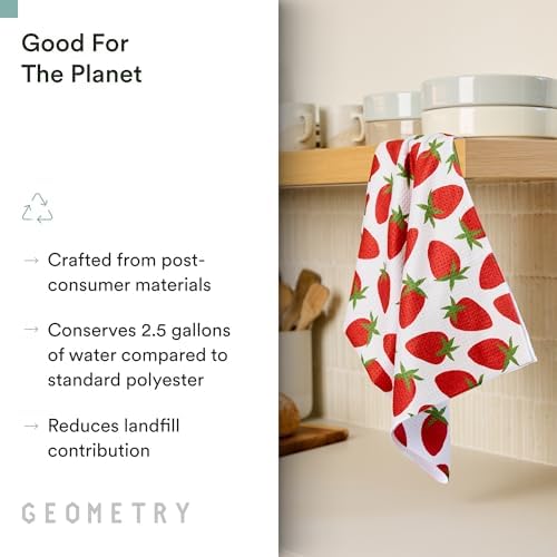 GEOMETRY Spring Kitchen Towels - Quick Dry Microfiber Cloth Spring & Summer Dish Towels for Kitchen Drying - Premium Quick Dry Towel - Sweet Spring, 18" x 30" - 1-Pack