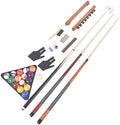 Deluxe Billiard Accessories Kit with Canadian Maple Pool Cues, Balls, Triangle, Cue Rack & Maintenance Tools – Complete Home Game Room Starter Set
