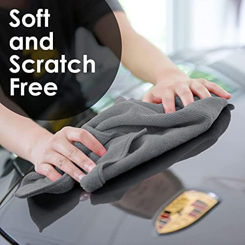 Avalon Towels Microfiber Cleaning Cloths (Value Pack of 36) - Size 16 x 16 Inches, Highly Absorbent Cleaning Rags, Lint Free, Reusable and Washable, Microfiber Towels for Cars