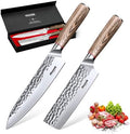 Huusk Japanese Kitchen Knife Set of 2 - Professional Chef Knives Set