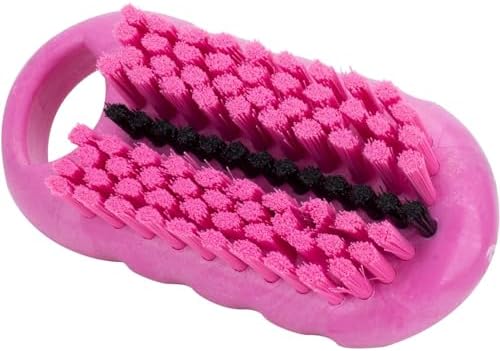 SPARTA 5 Inch Hand and Nail Brush with Stiff Center Bristles, Soft Outer Bristles, Larger Polypropylene Body, Color Coded Scrub Brush for Commercial Foodservice Use, Pink, Pack of 12