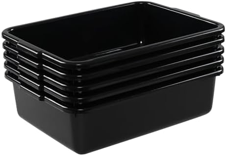 Saedy 5 Pack Small Commercial Bus Box, 8L Food Service Bus Tub Bin
