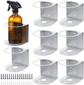 Gerrii 8 Pcs 2 Pcs Spray Bottle Holder Wall Mount, Stainless Steel, Gray