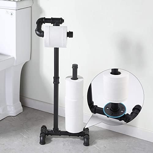 KES Rustic Toilet Paper Holder with Reserve, Farmhouse Toilet Roll Holder