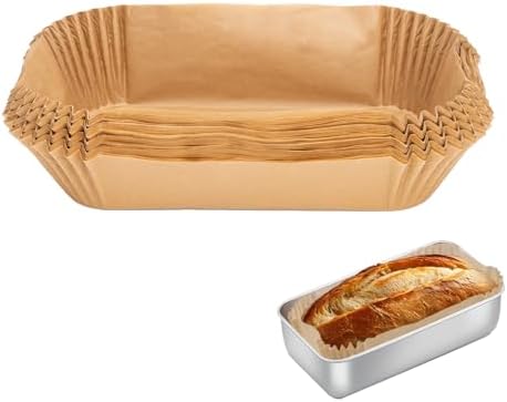 100 Pcs Loaf Pan Liners for Baking Bread 9x5 Inch, Non-Stick Pre Formed Parchment Paper for Bread Pan, Ideal Disposable Loaf Breads Liners for Baking Toast, Cakes, Banana Breads, Brown