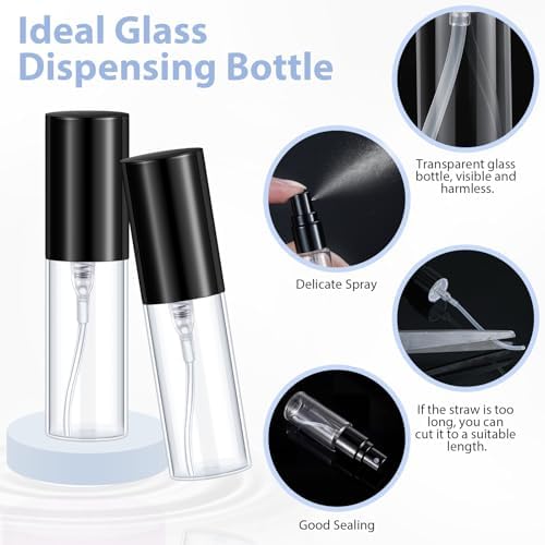 Yinder 25pcs 5ml Perfume Bottle Empty (Black)