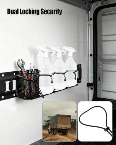 2 Pack E-Track Spray Bottle Holder for Vans Truck Enclosed Trailer Garage