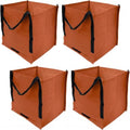 DURASACK Heavy Duty Storage Tote Bag 22-Gallon, Terracotta, Pack of 4