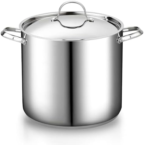 Cooks Standard 24 Quart Mega Stainless Steel Stock Pot - Large Cooking Pot