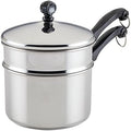 Farberware Classic Series Double Boiler and Saucepan with Lid, 2 Qt