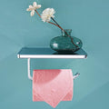 RANDOM Chrome Toilet Paper Holder with Phone Shelf Storage Rack for Bathroom or Kitchen Tissue Roll Paper Holder Dispenser All Solid Metal Wall Mounted RD93008-C.