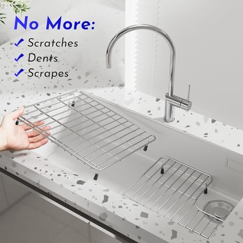 Sink Protector for Kohler K-6639-ST Whitehaven, Stainless Steel Sink Rack Replacement for Kohler Whitehaven Farmhouse Cairn K-6488/K-6489 Bottom Racks