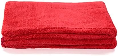 Maxshine 20" x 28" Universal 6-Pack Big Red Microfiber Towels (1000GSM) – Large, Plush, Rinse-Free Double-Sided Drying Towels – Professional Auto Detailing Cloths for Cars