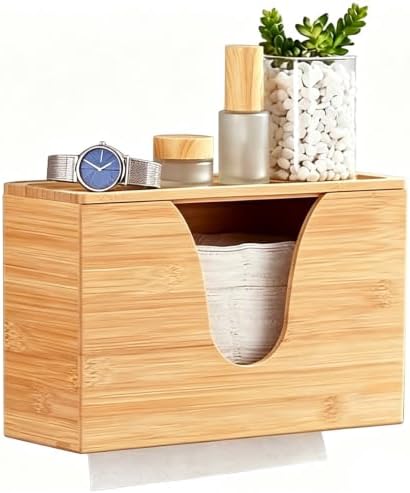 Pollock Paper Towel Dispenser with Lid,Wall Mount or Countertop