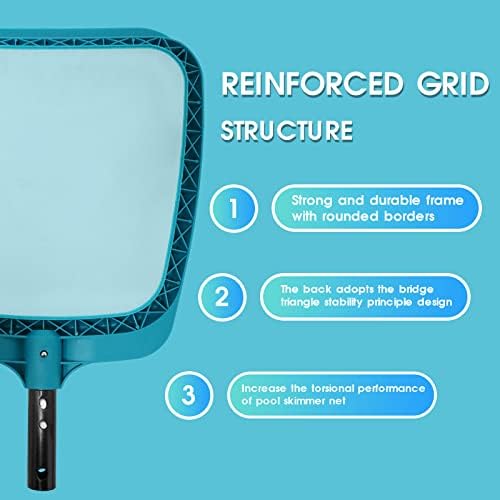 POOLWHALE Pool Leaf Skimmer, Pool Surface Cleaning Net (Pole Not Included)