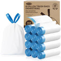 8 Gallon Trash Bags Drawstring, 360 Count -1.2 Mil Medium Garbage Bags, 30 Liter Plastic Trash Can Liners Unscented for Home, Bathroom, Office, Kitchen