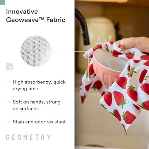 GEOMETRY Spring Kitchen Towels - Quick Dry Microfiber Cloth Spring & Summer Dish Towels for Kitchen Drying - Premium Quick Dry Towel - Sweet Spring, 18" x 30" - 1-Pack