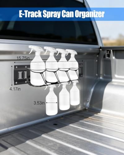2 Pack E-Track Spray Bottle Holder for Vans Truck Enclosed Trailer Garage