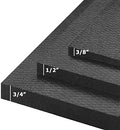 American Floor Tiles - Heavy Duty Stall Tiles - Stable/Horse Tiles - Thick, Durable Rubber Flooring Solid Black 12' x 16' Set 1/2" Thick (48 Tiles Total)