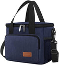 Femuar Lunch Bags for Women/Men, Insulated Lunch Bag for Work Office Picnic - Lunch Cooler Bag Leakproof Lunch Box with Adjustable Shoulder Strap - Dark Blue