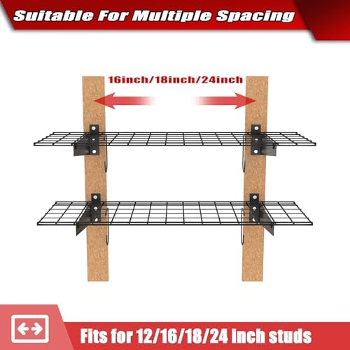 WALMANN 2-Pack Wall Mount Shelves, 45x15 in Wall Mounted Storage Shelves