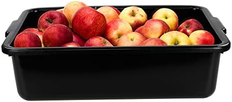 Pekky 32L Large Commercial Bus Box, Wash Basin Tub, Black, 4 Pack
