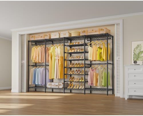 VIPEK S4 Clothes Rack with Shoe Shelves for Bedroom/Walk-In Closet, Black