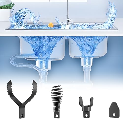 4-Piece Drain Snake Attachment Replacement Cutters-Boring Bulb Cutter,C-Cutter,Spade Cutter,Arrow Cutter-Compatible with 50FT-100FT Drain Snake for 1-4“ Pipe