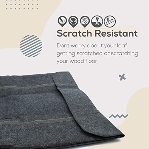 Dining Table Leaf Storage Bag Ultra Soft and Thick Premium Quality Felt Secure Fits 8 x 48 Table Leafs (14" x 50" (2 Pack))