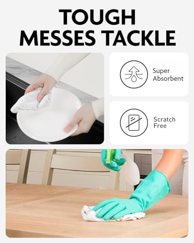 Fantasticlean Microfiber Cleaning Cloth Roll- 75 Sheets, 12" x 12" (White)