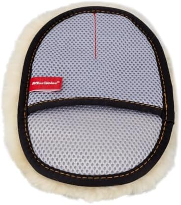 Maxshine Universal Premium Sheepskin Wool Wash Mitt - Ultra-Soft Real Lambswool Car Wash Glove, Scratch-Free Cleaning Pad for Auto Detailing, Paint Protection, Safe Washing for Cars, Trucks & SUVs
