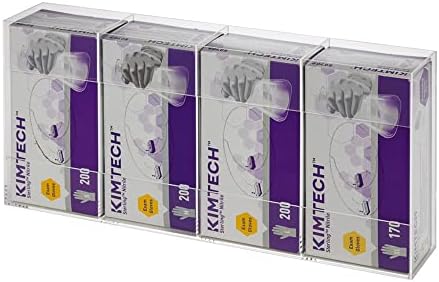 Kantek Acrylic Glove Dispenser, Quadruple Box Capacity, Easy-Box-Swap, 10.3-Inch Wide x 3.8-Inch Deep x 21.3-Inch High, Clear (AH145)