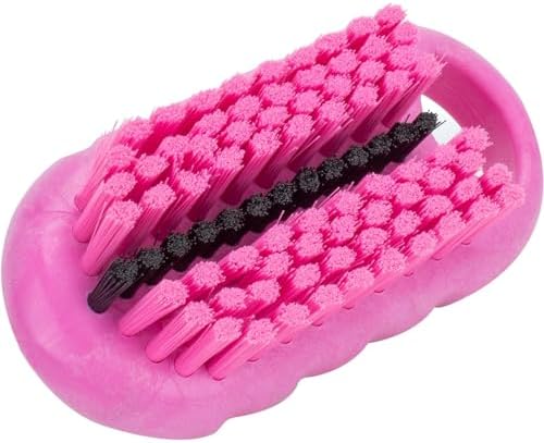 SPARTA 5 Inch Hand and Nail Brush with Stiff Center Bristles, Soft Outer Bristles, Larger Polypropylene Body, Color Coded Scrub Brush for Commercial Foodservice Use, Pink, Pack of 12