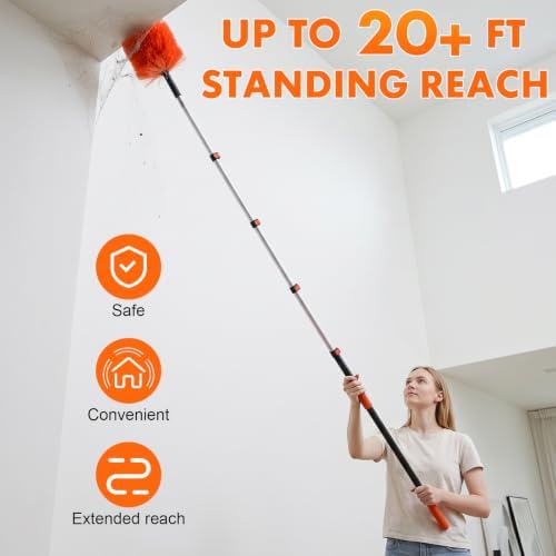 Window Washing Kit with Extension Pole 20FT, Squeegee for Window Cleaning