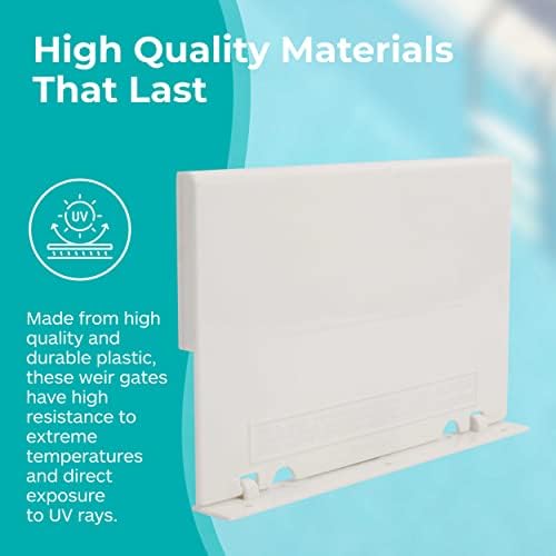 Calvana (2-Pack) Exact Replacement Part Number 08650-0022 Off-White Weir Gate Assembly - Sta-Rite U-3 Vinyl Liner Skimmer Hinged Weir Assembly - 8 1/2 Inches x 5 1/8 Inches