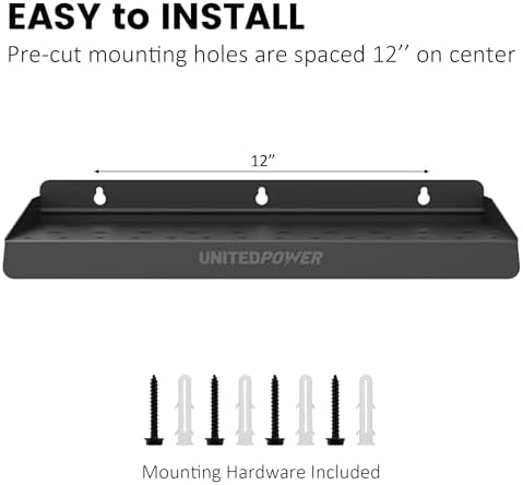 UNITEDPOWER Screwdriver Holder, Wall Mount Storage Rack Organizer for Workshop, Shed, Garage, Home, Stores up to 32 Screwdrivers or Small Tools