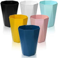 6pcs Trash Can Wastebasket Plastic 2.6 Gallon Garbage Can Container Rubbish Trash Bin Paper Basket Office Organizer for Bedroom Office Bathroom,10Litre-6 Colors