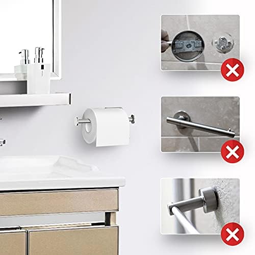Toilet Paper Holder Wall Mount Bathroom Toilet Paper Roll Holders Bath Tissue Dispenser for Cabinet-Brushed Nickel