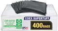 Aluf Plastics - Value COEX 3 Ply Garbage Bags, 33 Gallon, 1.7 Mil (eq), 33"x47", Black, 400 Count